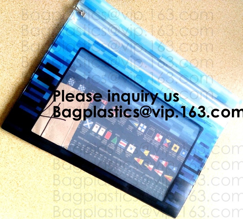 Office Pvc Printed File Bags With Zipper,k Cheap Slider Folder Doucment File Bag,A4 PVC k File Document Bag