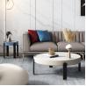 Buy cheap PU Wood Minimalist Marble Coffee Table Set 45cm For Living Room from wholesalers
