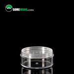 24g Clear Empty Loose Powder Container Round Makeup Reusable Plastic Jar Travel