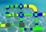 Custom Green 35x21m Inflatable Water Parks Floating PVC Tarpaulin For Kids
