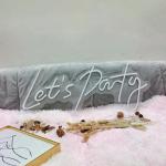 Party Decor RGB Handmade Neon Sign Transparent Acrylic Lets Party Neon Sign