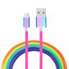 Buy cheap Vibrant Rainbow Braided Cable - Metal Connector & Tangle-Free Design from wholesalers