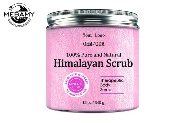 Buy cheap Himalayan Salt Skin Care Body Scrub With Lychee Fruit Oil All Natural Cleansing Exfoliator from wholesalers