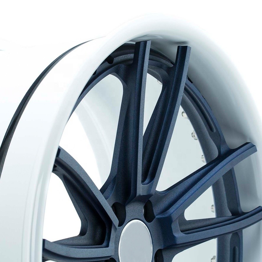 factory Customized brushed grey or bronze luxury 2 piece staggered alloy forged wheel rims