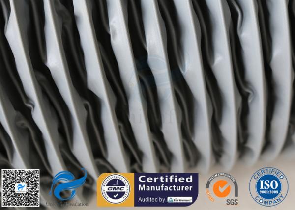 Buy cheap HVAC Flexible Air Duct PVC Coated Fiberglass Fabric Grey 200MM Hose Waterproof from wholesalers