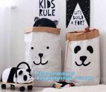 le sac en papier bag, Kraft Paper Storage Linen Bag Kids Toys Clothing Organizer