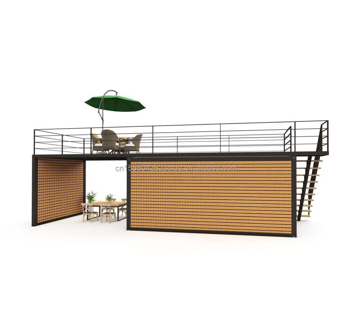 Main Structure Galvanized Steel Square Tubes 40FT 20ft Luxury Container Room Sales Booth Coffee Shop Guard Box Office Bar