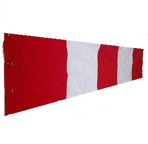 PVC / Nylon Heliport Windsock Red White / Orange White 1.2m 2.4m 3.6m