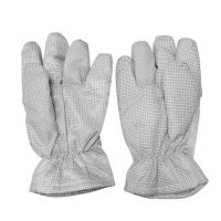 Buy cheap White Thickening ESD Anti Static Heat Resistant Gloves 5mm Grid Style product