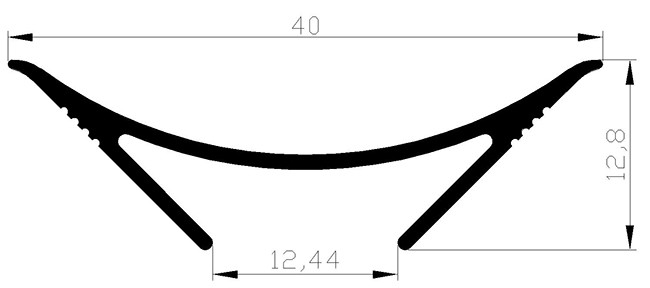 40mm Width Aluminium Edging Trim , Mill Finish Aluminium Corner Strips