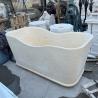 Buy cheap Freestanding Marble Bathtub Cream Natural Stone Elegant Bathtub Hotel Luxury European Style Decorative from wholesalers