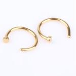 Fake Septum Medical Titanium Nose Ring Silver Gold Body Clip Hoop For Women