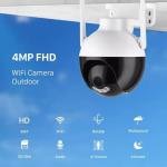 RoHS 4MP WiFi Wireless Camera System Ultra HD PTZ With CMOS Sensor