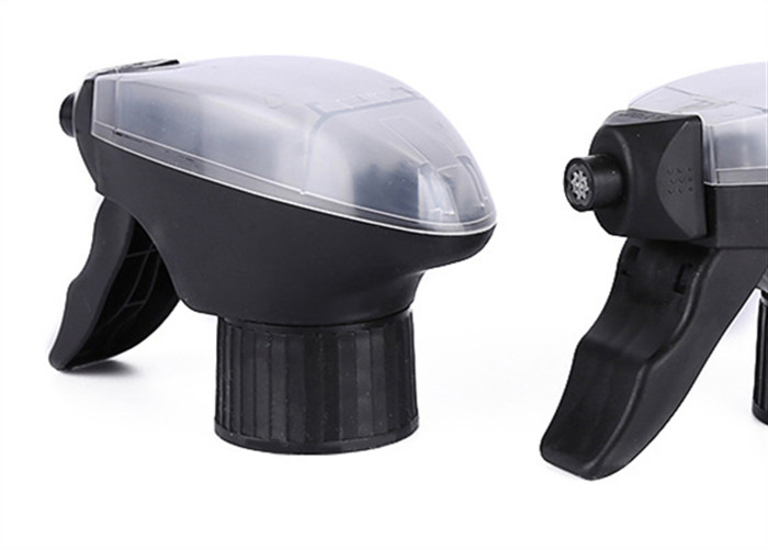 Black Trigger Spray Nozzle , All Plastic Bottle Spray Head Foam Nozzle