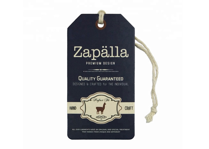 Modern Custom Printed Kraft Hang Tags With Hot Foil Stamping Surface Finishing