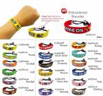 Custom Fashion Bracelet Embroidered Technics Union Jack Design
