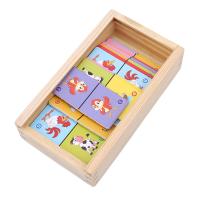 Buy cheap Solitaire 4cm Domino Cube Puzzle Wooden Dominoes For Toddlers product