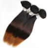 Buy cheap 12" - 30" Three Tone Ombre Human Hair Extensions / Brazilian Straight Hair Bundles from wholesalers