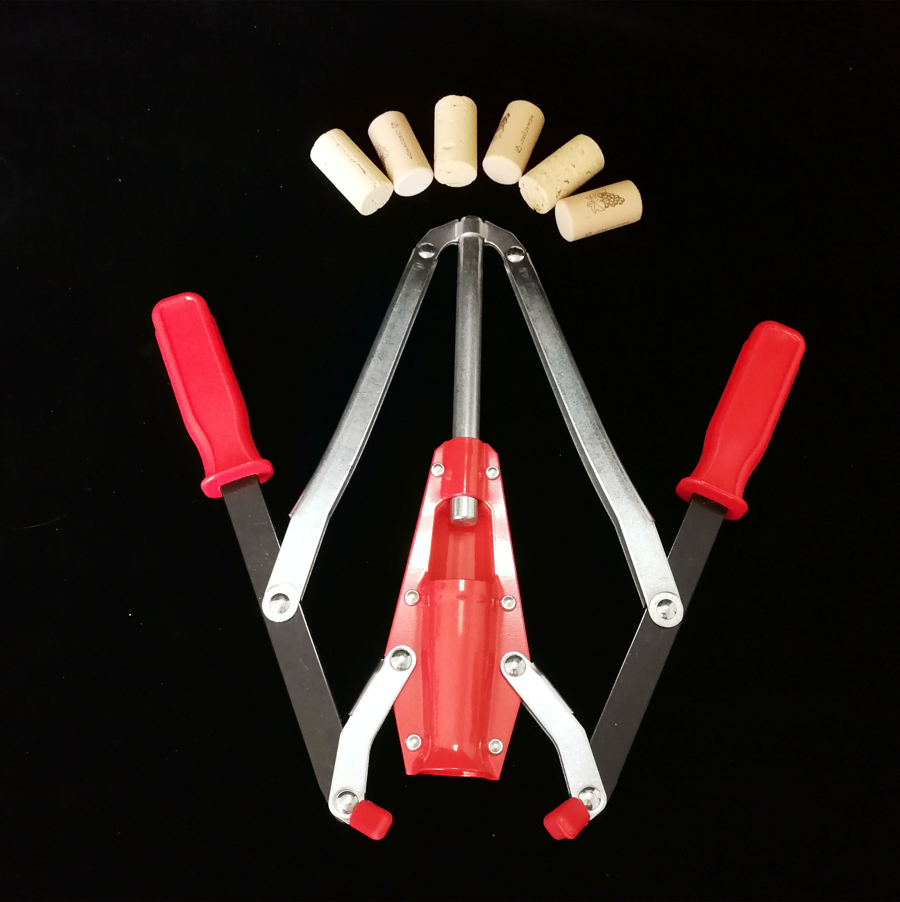 Metal And Plastic Double Lever Wine Corker Hand Corking Machine For Wine Making