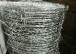 Double Twisted Barbed Iron Wire Wrapped For Security Fence , 1.6mm- 3.0mm Dia