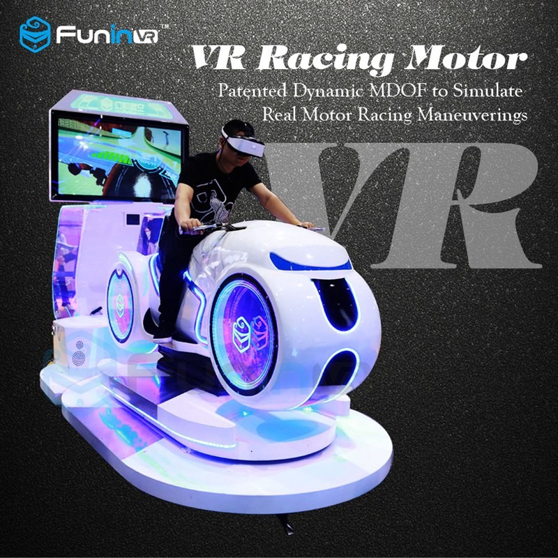 220V 0.7KW Multiplayers Motorcycle Driving VR Game Machine For VR Theme Park