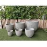 Buy cheap Set 6 Diamond Design Antique Grey Flower Pot Garden Pot Size 2 D18.5*H16.5cm from wholesalers