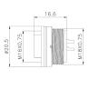 Buy cheap Rohs CuZn M16 Panel Mount Connector PA66 GF M16 Female Connector from wholesalers