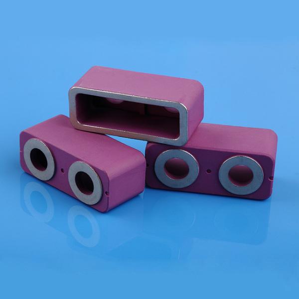 Buy cheap Energy Application Alumina Ceramic Insulator Parts Pink High Mechanical Strength from wholesalers
