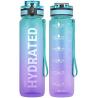 Buy cheap 32oz Motivational Sports Water Bottle with Time Marker - Times to Drink - Tritan, BPA Free, Wide Mouth Leakproof, from wholesalers