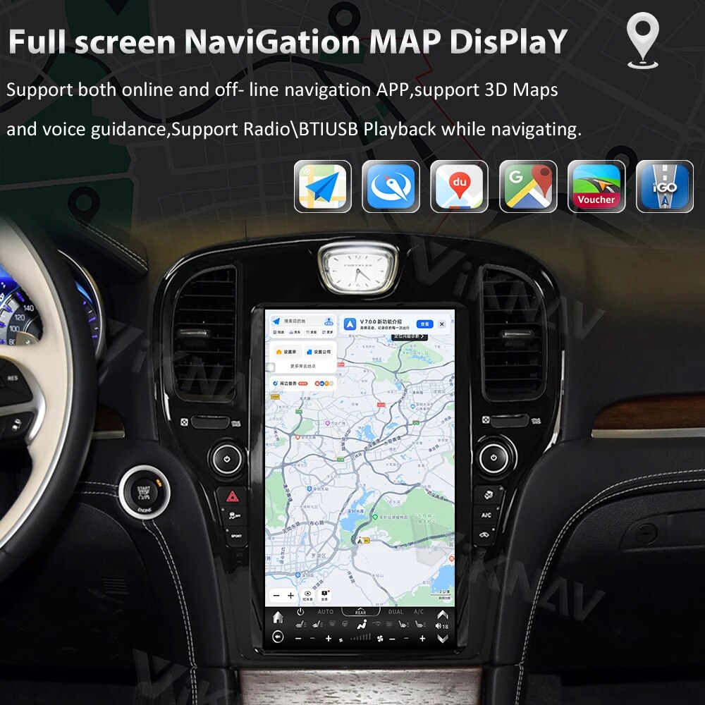 Car 2011-2023 Chrysler 300C Radio Android Auto CarPlay 8 Core Autoaudio OEM