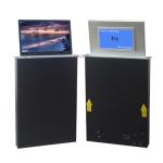 Buy cheap 15.6 inch FHD screen computer desk lcd monitor lift with backside mini name screen from wholesalers