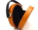 High Level Round Wooden Clutch Bag With O Shape Chain 20 * 15 * 7cm