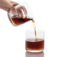 Buy cheap Rotatable Wine Crystal Glass Tumbler Old Fashioned Rocks Bar 370ml ODM product