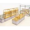 Buy cheap Powder Coating Cake Shop Display Cabinet Wrought Iron Paint Bread Display Shelves from wholesalers