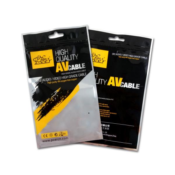 Buy cheap Wholesale plastic OPP MOPP PET USB cable packaging bag for mobile phone accessories from wholesalers
