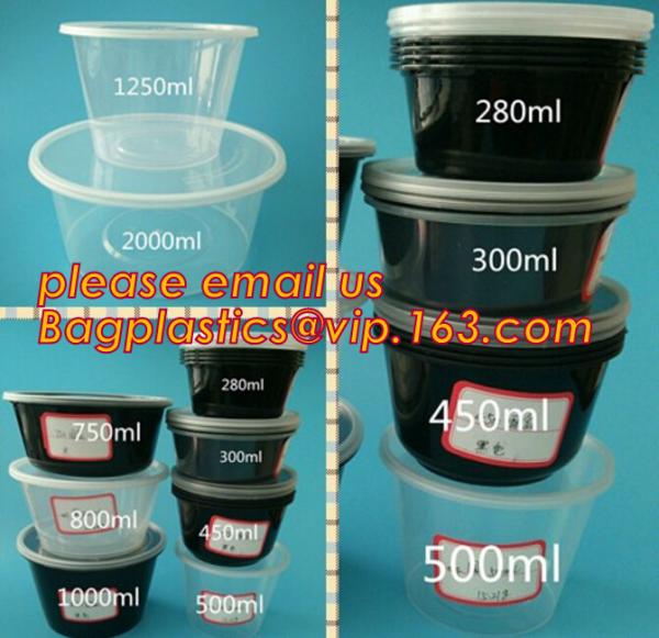 Buy cheap Japanese Packaging Round Disposable Soup Salad Food Container Plastic Microwave Safe PP Bowl/Box With Lid bagplastics pa from wholesalers