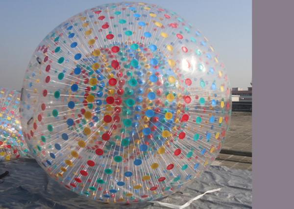Buy cheap Colour Dot Inflatable Zorb Ball Human Hamster Rolling ball With colorful D-ring from wholesalers