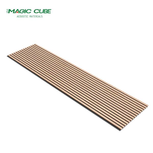 Buy cheap Fr MDF PET Customizable Wood Slat Acoustic Panels for Office Building from wholesalers