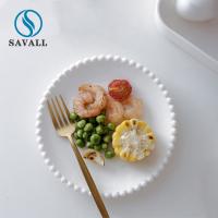 Buy cheap Household Nordic Pearl Edge Ceramic Western Food Plate product