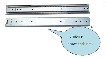 Zinc Slide Track Channel , Full Extension Metal Sliding Door Track