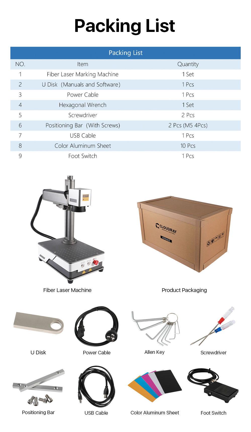 20W Portable Fiber Laser Marking Machine With Rotary Complimentary Worktable Rotating Head and Fixture Water Cooling 's