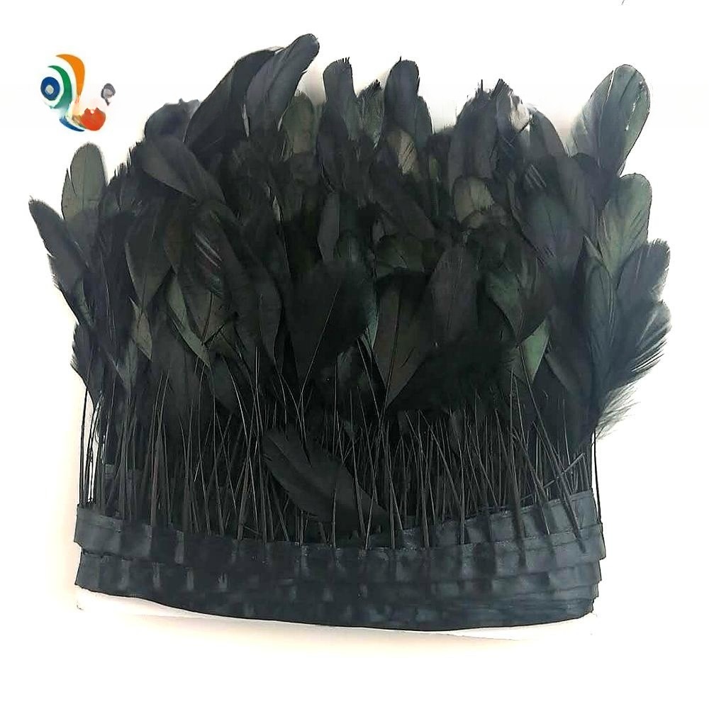 Buy cheap Customized Stripped Coque Feather Fringe Trim with Dyed Pattern from wholesalers