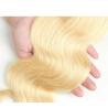 Buy cheap 7A Body Wave Blonde Brazilian Curly Hair 613 Colored Hair Extensions No Chemical from wholesalers