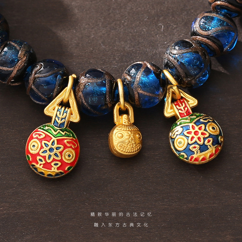 Matching Bracelets For Couples, Heart Wing Crown Lotus Pendant Beaded Stretch Bracelets Friendship Promise Relationship Bracelets Teen Girls Friends