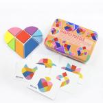 3D Wooden Pattern Animal Jigsaw Puzzle Colorful Tangram Toy Kids Montessori
