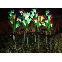 Buy cheap Solar LED 4 heads lily flower lights Lawn Lamp Outdoor Colorful Lamp can be product