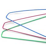 Metal Wire Disposable Q235 Blue Coat Hangers In Bulk