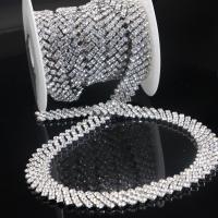 Buy cheap 1.5cm Wide Silver Rhinestone Necklace Copper Material For Women Clothes ODM product