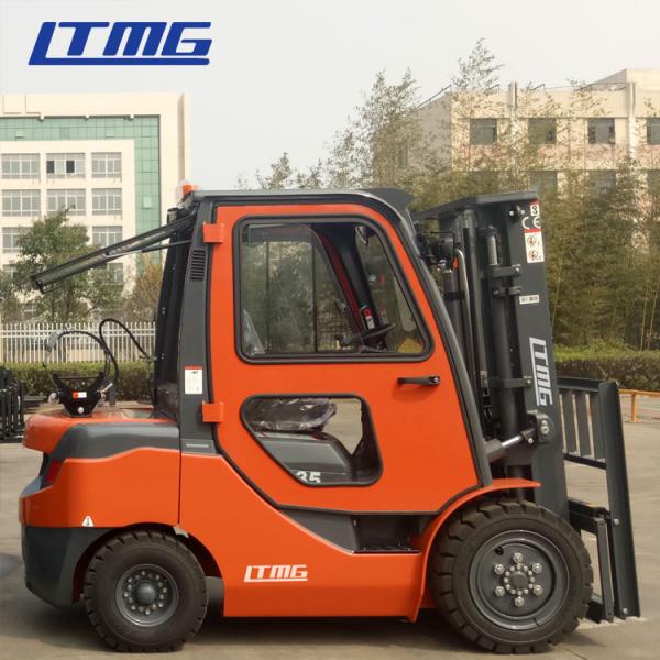 Buy cheap Side Shift 3 .5 Ton Gas Powered Forklift , 4 Wheel Drive Forklift With Cabin from wholesalers