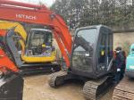 Original Japan Used Hitachi ZX60 Mini Crawler Excavator With Hydraulic Thumb
